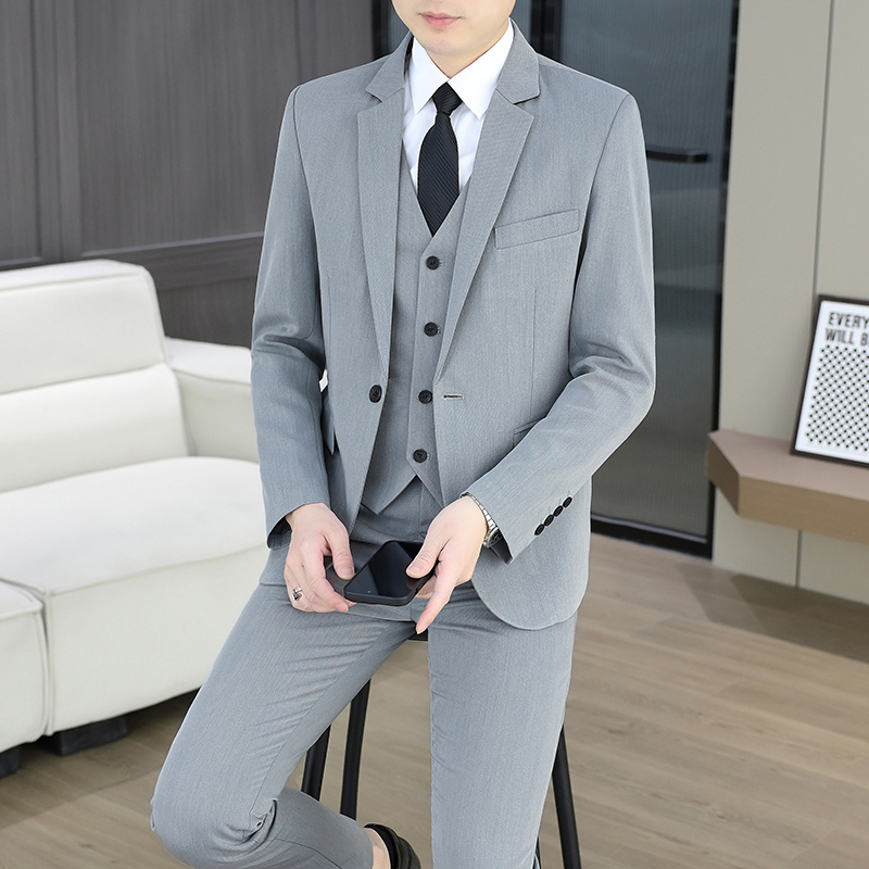 Formal Wear For Men In Wedding - Suit (Blazer+Vest+Trousers) Men's Fashionable Business Outdoor