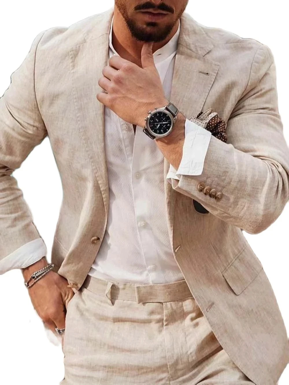 Summer Beach Business Linen Me - Men Formal Wear In Summer 评论和价格