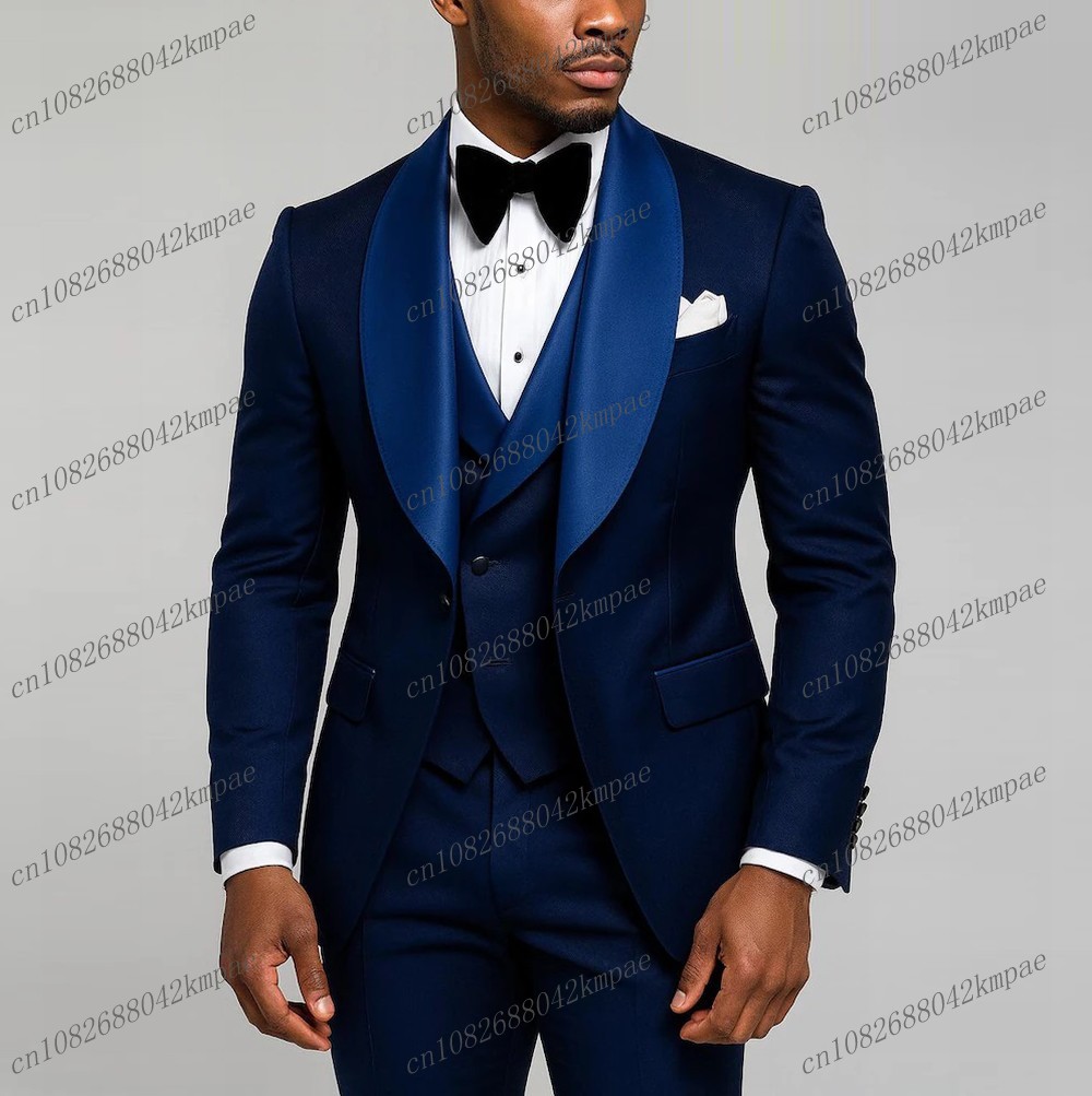 New Navy Blue Formal Men Suit  - Men'S Formal Wear Accessories 评论和价格