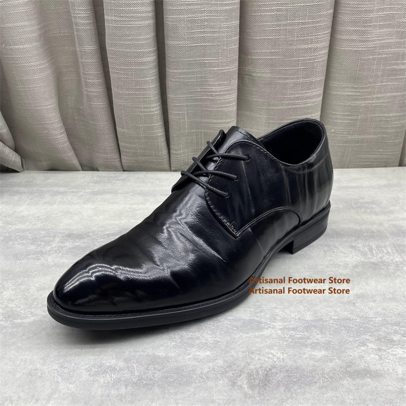 Men's Black Leather Oxford Sho - Men'S Formal Office Wear Shoes 评论和价格