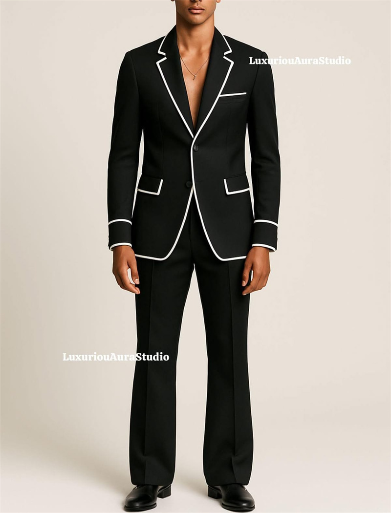 Designer Black Men Suit Set 2  - Men Formal Wear Design 评论和价格