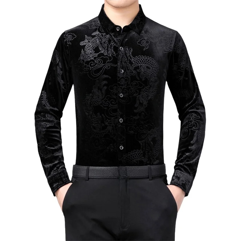 Men's Long Sleeve Shirt Chines - Men'S Style Formal Wear 评论和价格