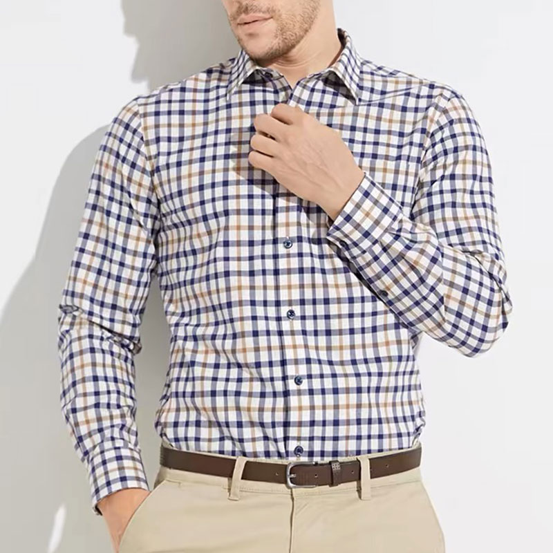 Men's long sleeve shirt pure c - Men Formal Wear In Summer 评论和价格