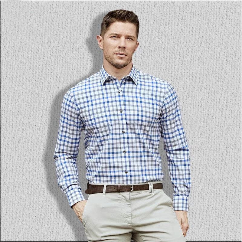 Men's long sleeve shirt pure c - Men Formal Wear In Summer 评论和价格