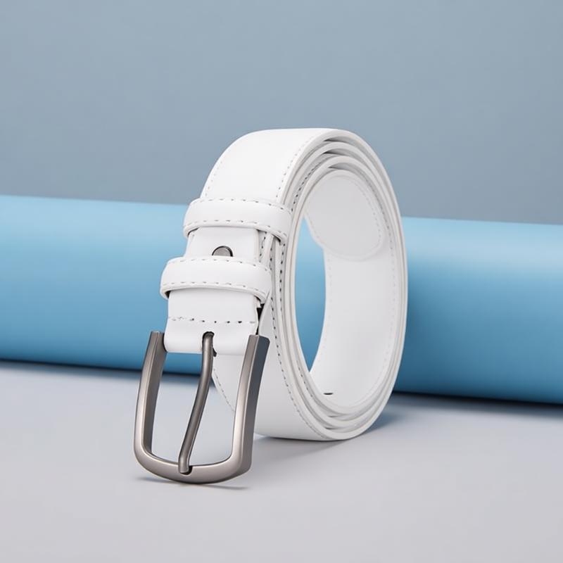 Men's Formal Belt, Solid White - Men'S Formal Wear Belt 评论和价格