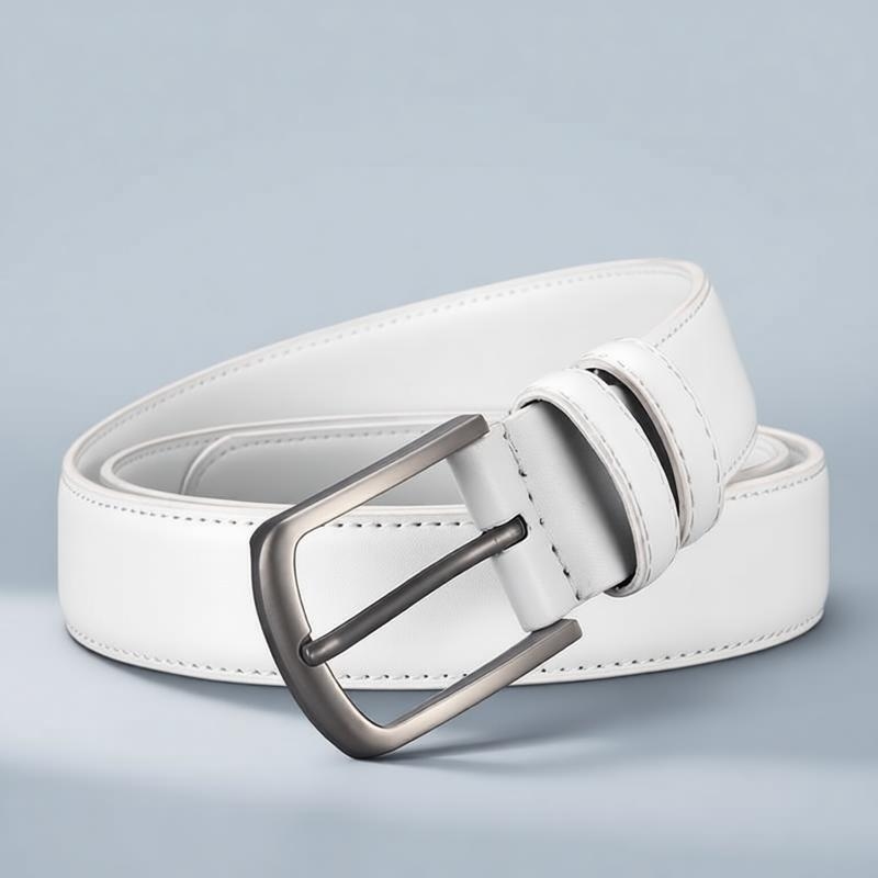 Men's Formal Belt, Solid White - Men'S Formal Wear Belt 评论和价格