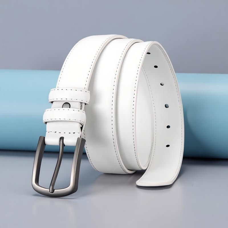 Men's Formal Belt, Solid White - Men'S Formal Wear Belt 评论和价格