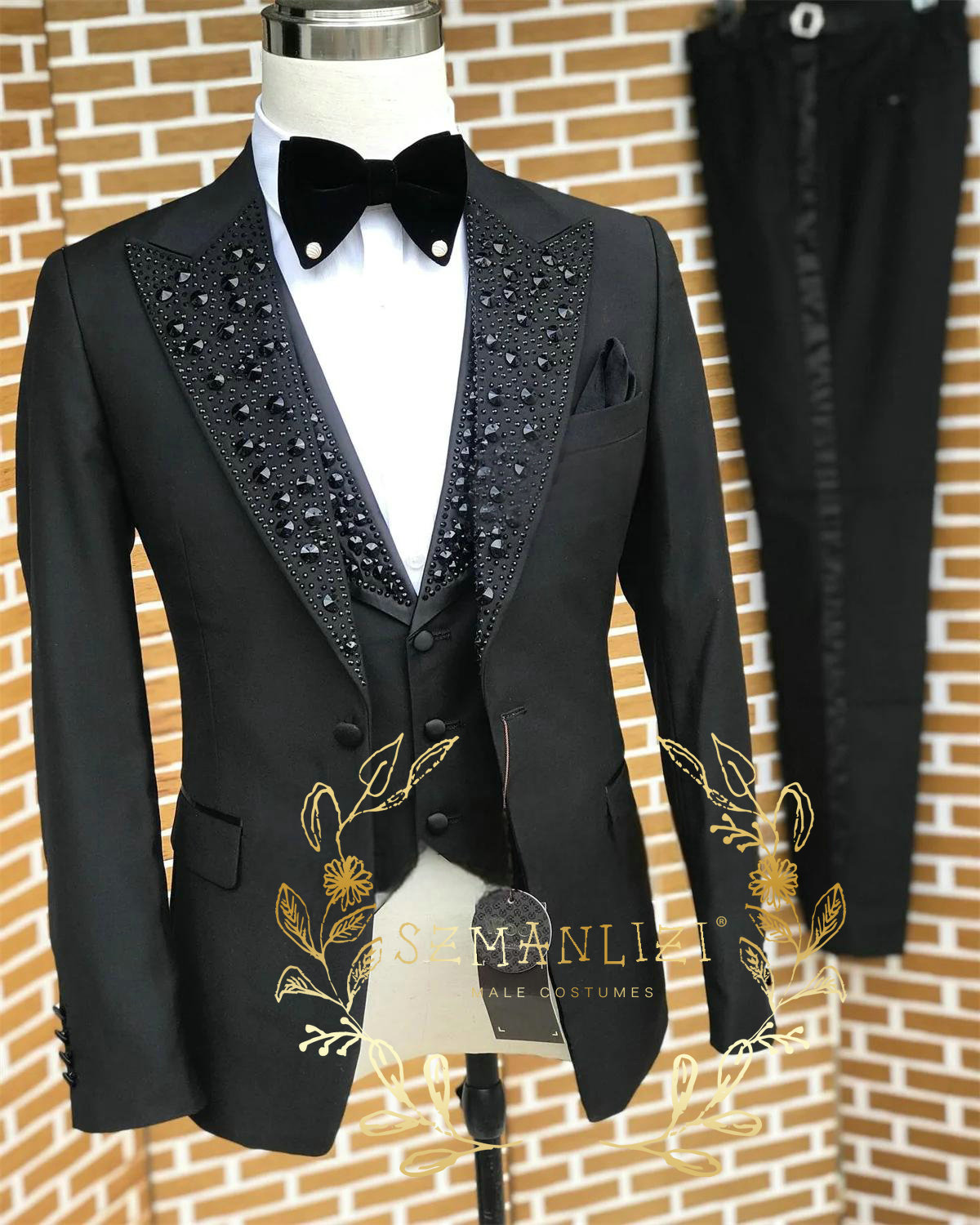 Black Men Suits Luxury Stone C - Formal Wear For Men In Wedding 评论和价格