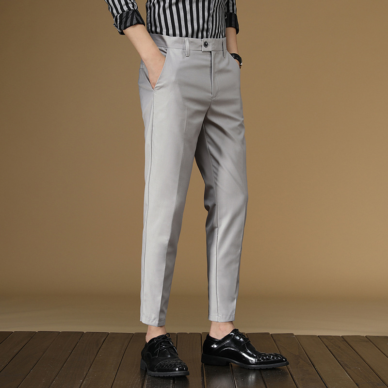 Summer Suit Pants Men Red Blac - Men Formal Wear In Summer 评论和价格
