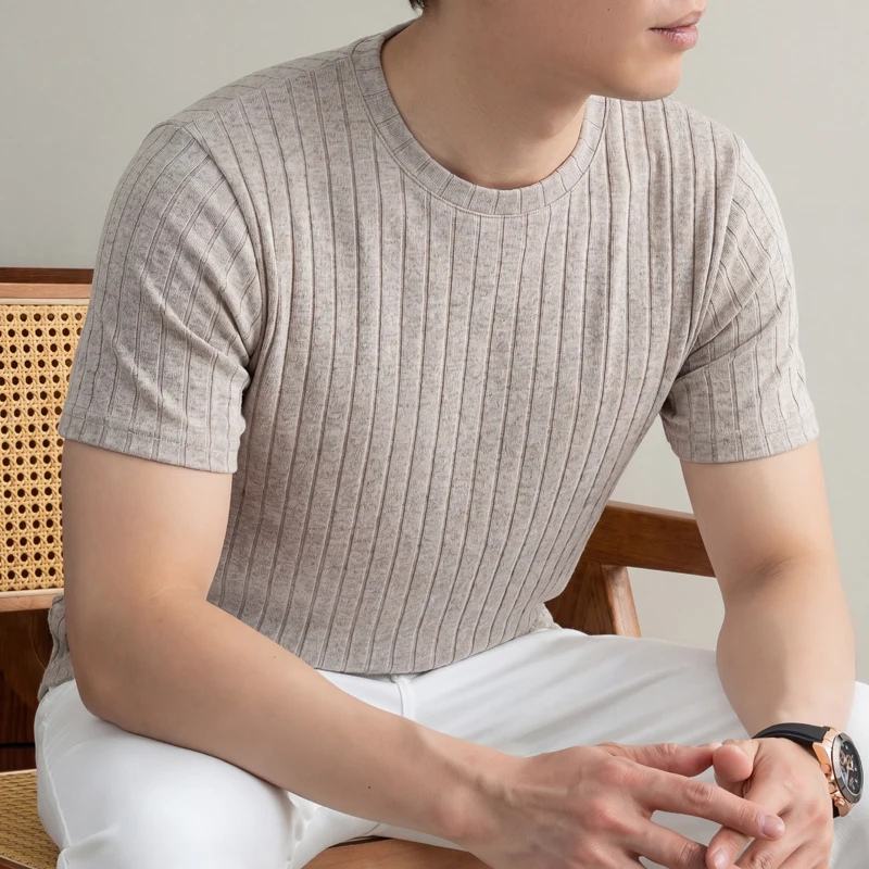 Business Casual Ribbed T Shirt - Men'S Formal Wear Accessories 评论和价格