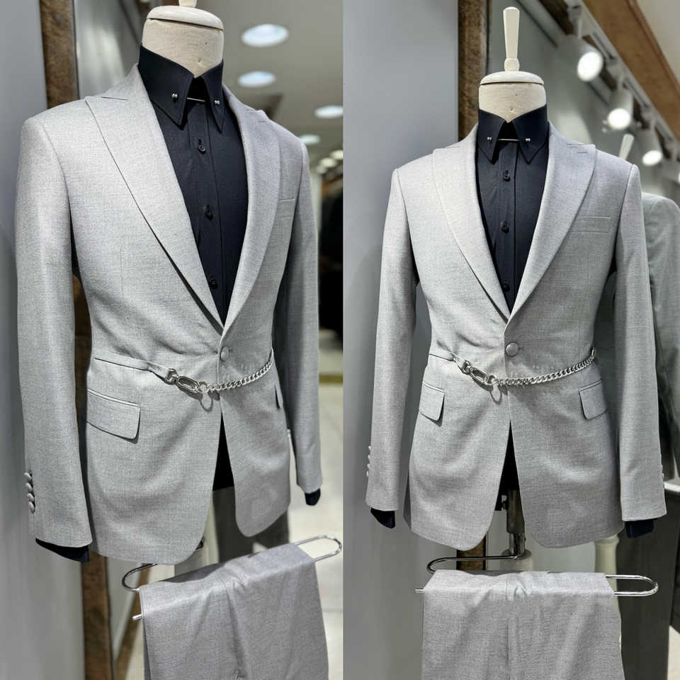 Casual Men Suits 3 Pieces Jack - Men'S Formal Wear Belt 评论和价格
