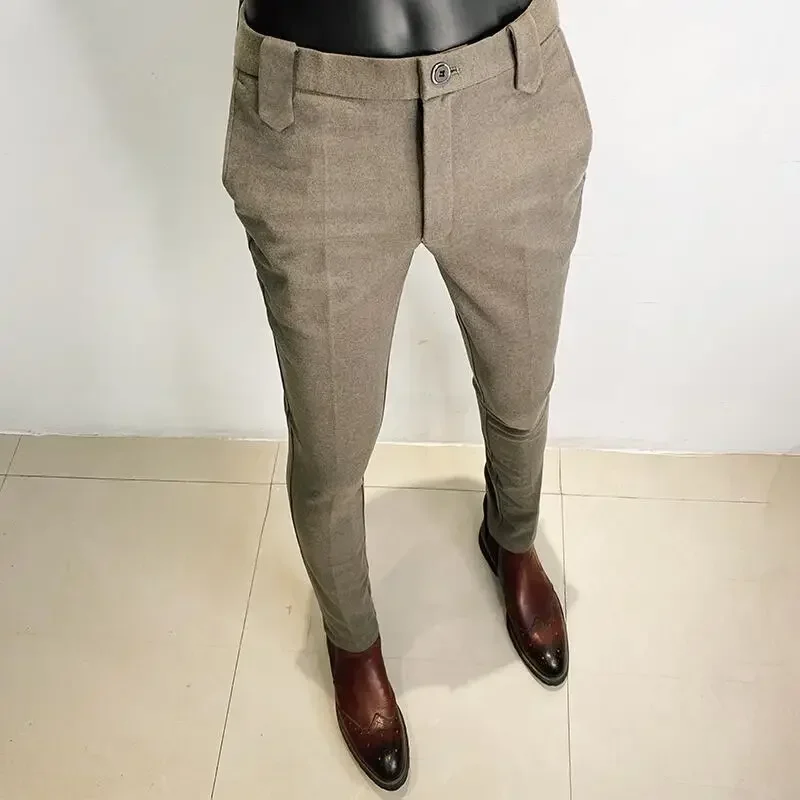 Autumn Winter Thickened Woolen - Men Formal Wear Office 评论和价格
