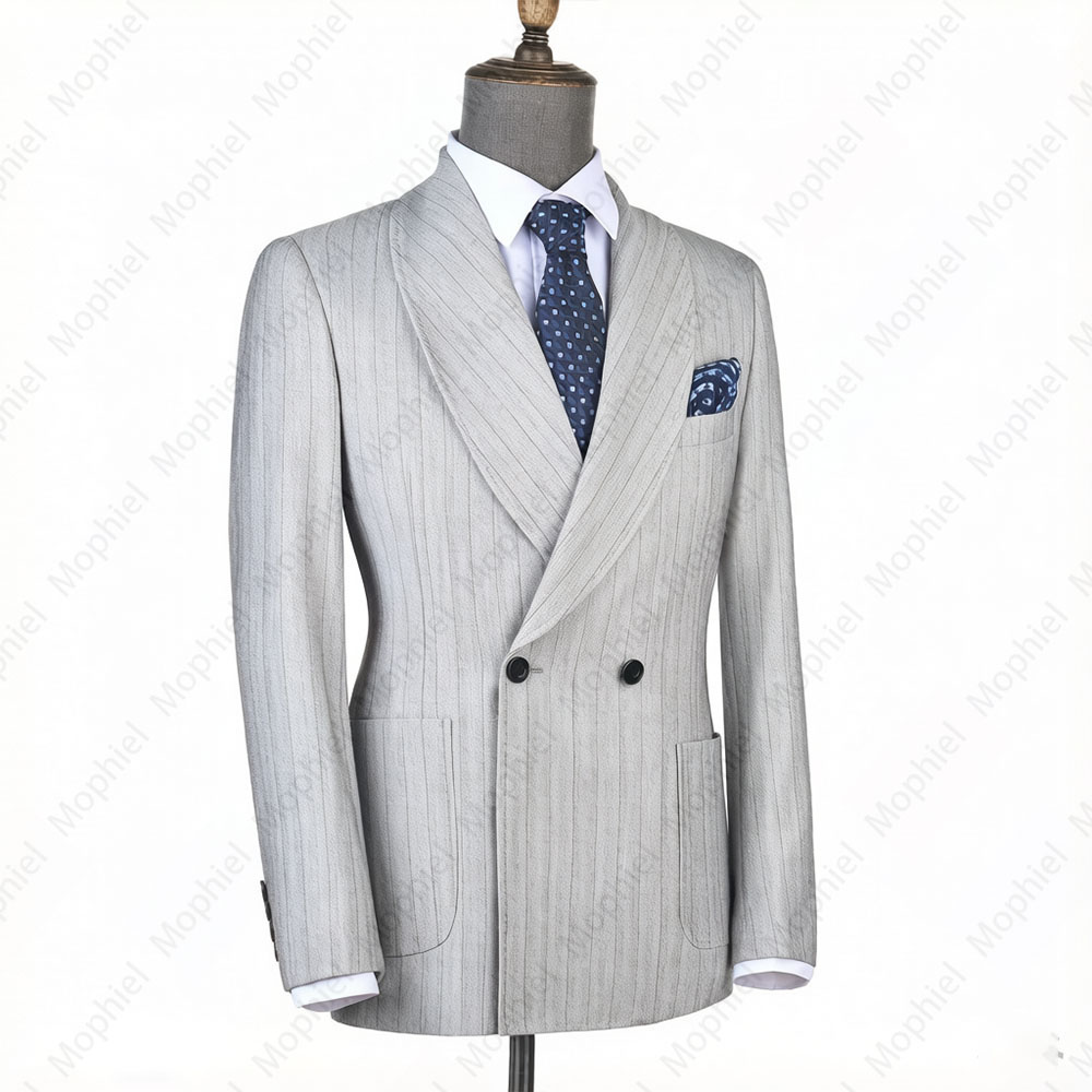 Mophiel Light Grey Men Suits S - Formal Wear For Men In Wedding 评论和价格