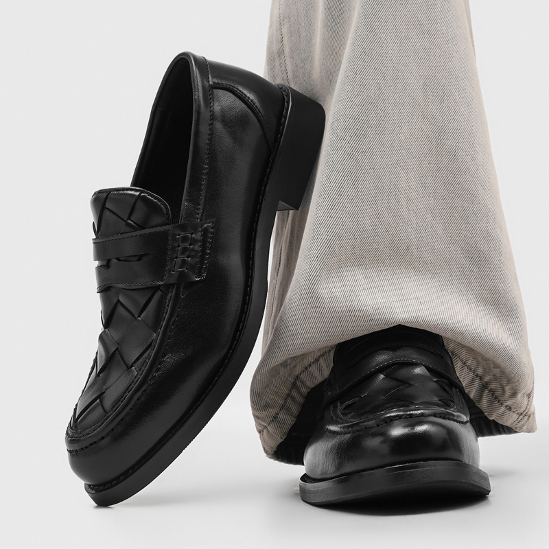 Men handmade woven penny loafe - Men'S Formal Office Wear Shoes 评论和价格