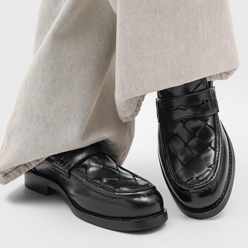 Men handmade woven penny loafe - Men'S Formal Office Wear Shoes 评论和价格