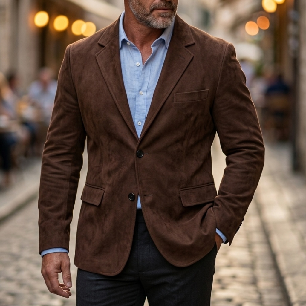 Men's Vintage Smart Casual Sue - Men Formal Wear Office 评论和价格