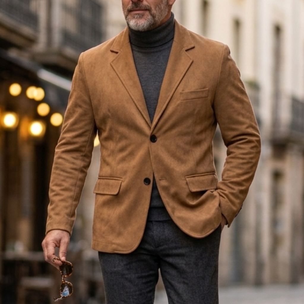 Men's Vintage Smart Casual Sue - Men Formal Wear Office 评论和价格