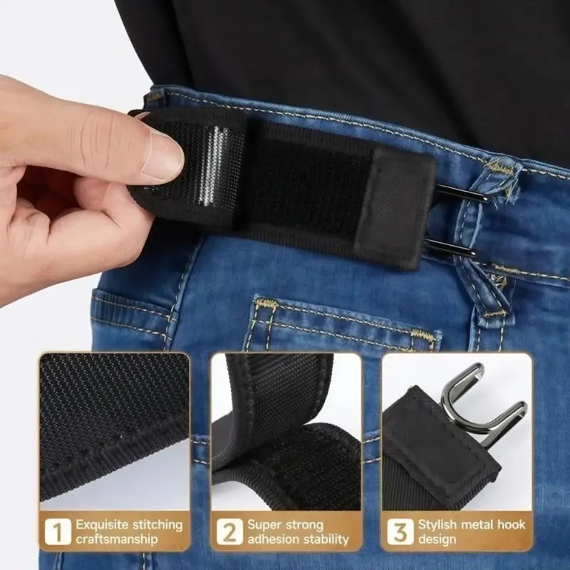 Hot Unisex Buckleless Elastic  - Men'S Formal Wear Belt 评论和价格