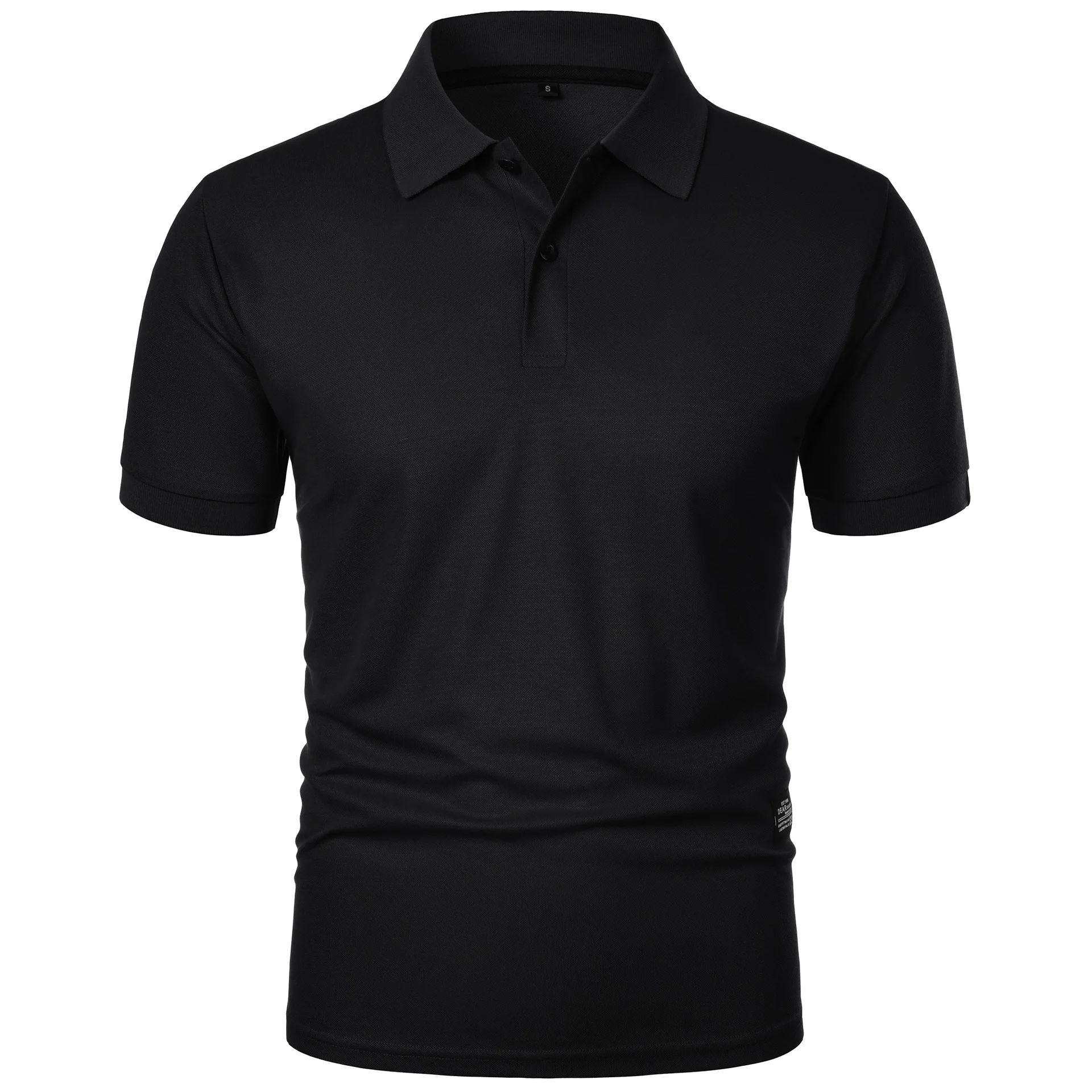 Men's Casual Polo Shirt Black  - Men Formal Wear In Summer 评论和价格
