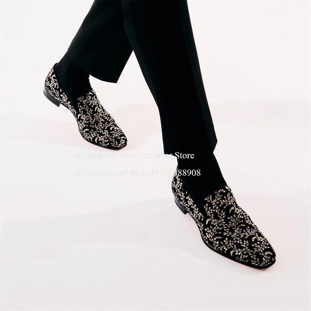 Black Silk Velvet Slip On Loaf - Men'S Formal Party Wear Shoes 评论和价格