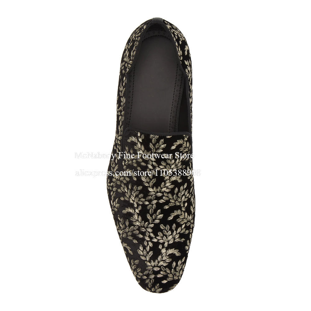 Black Silk Velvet Slip On Loaf - Men'S Formal Party Wear Shoes 评论和价格