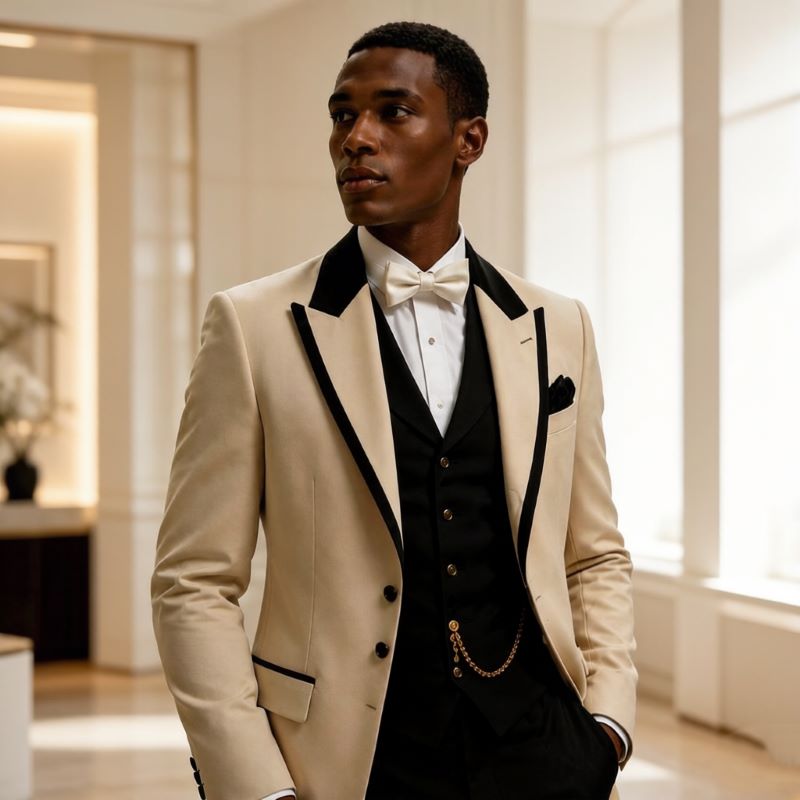 3 Pcs Wedding Suits for Men Sl - Men Formal Wear Jacket 评论和价格