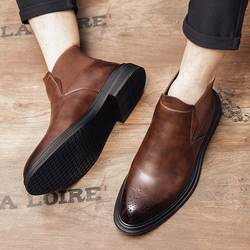 High-top leather shoes are ver - Men'S Style Formal Wear 评论和价格