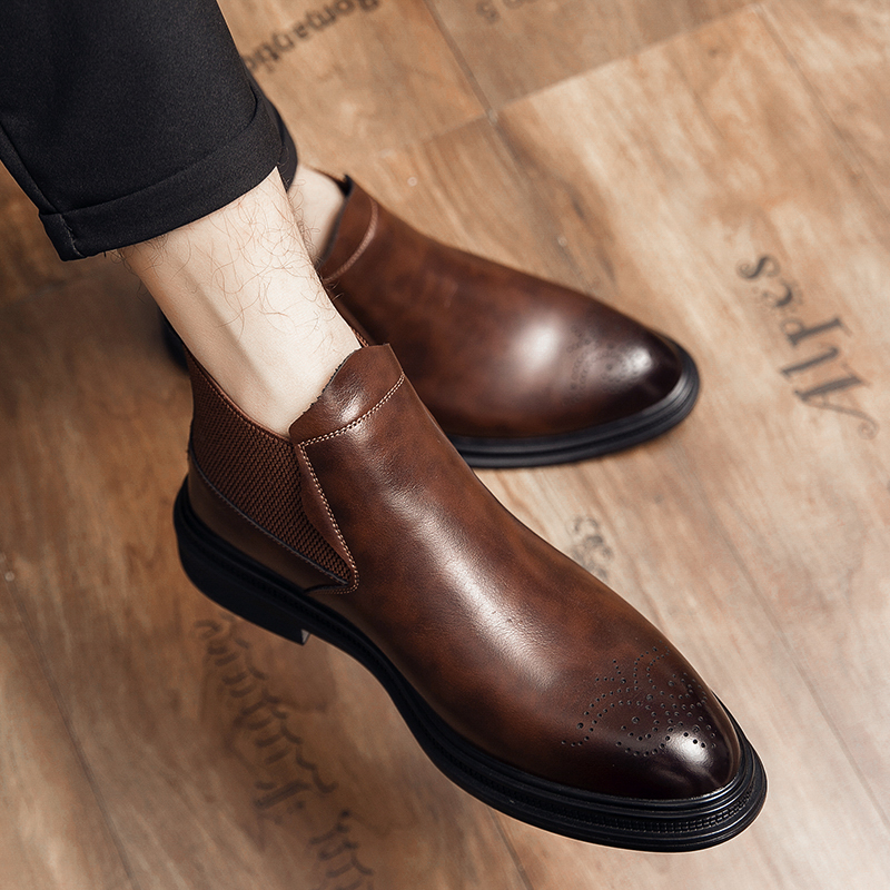 High-top leather shoes are ver - Men'S Style Formal Wear 评论和价格