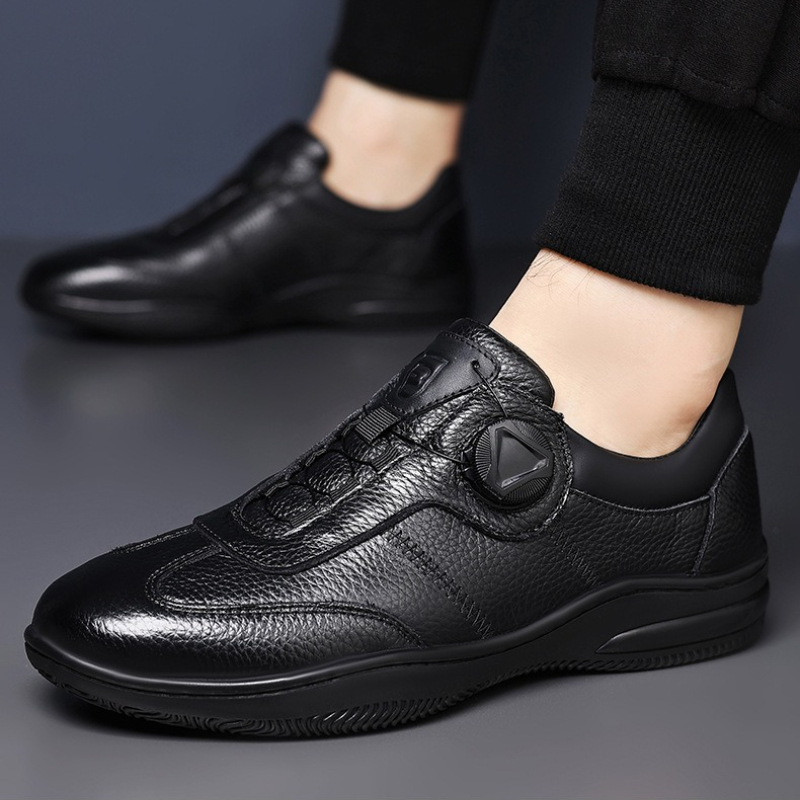 Trendy Leather Shoes Men Casua - Men Formal Wear With Sneakers 评论和价格