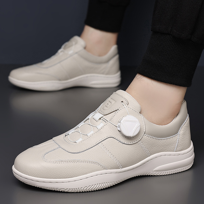 Trendy Leather Shoes Men Casua - Men Formal Wear With Sneakers 评论和价格