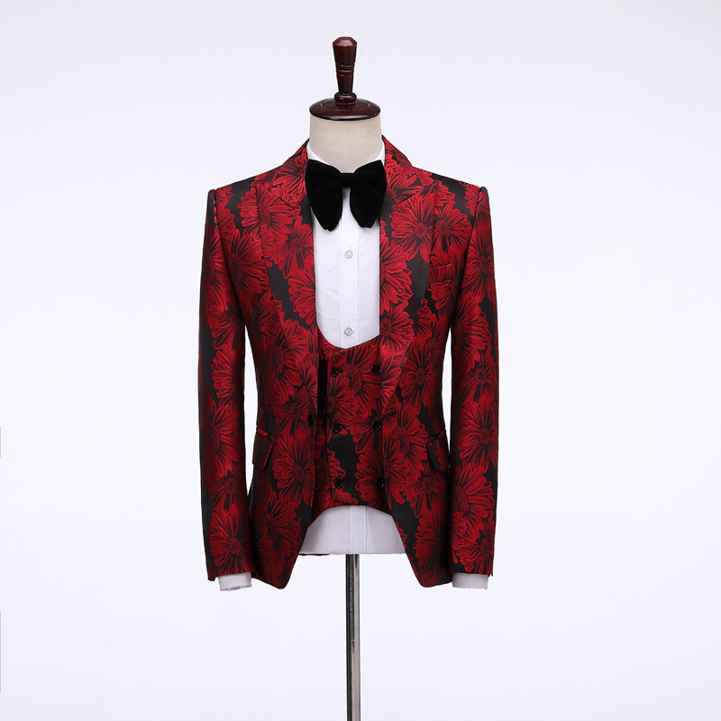 2026 Floral Men's Suits Groom  - Formal Wear For Men In Wedding 评论和价格