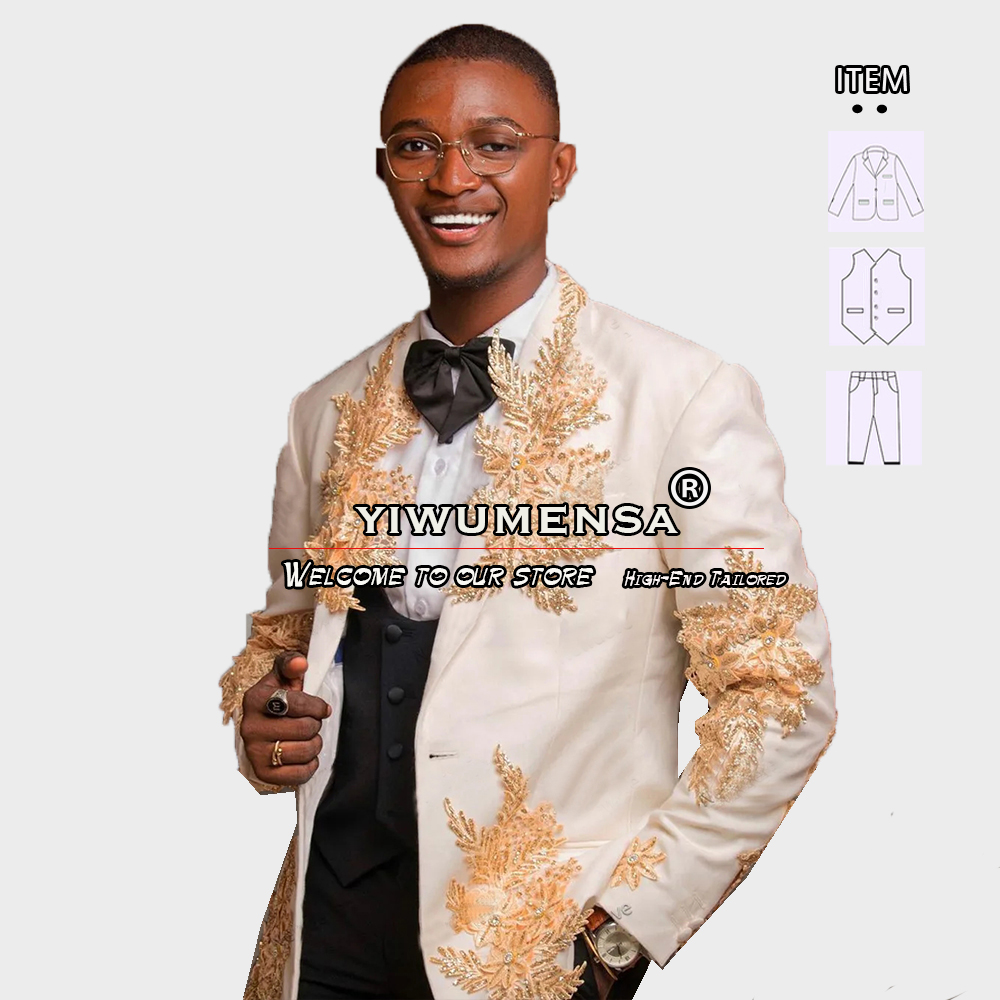 Customized 3 Pieces Suits Men  - Formal Wear For Men In Wedding 评论和价格