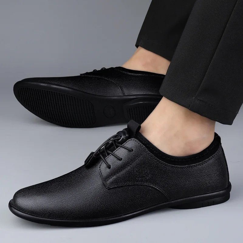 XIHAHA Men's Leather Shoes Bre - Men'S Formal Office Wear Shoes 评论和价格