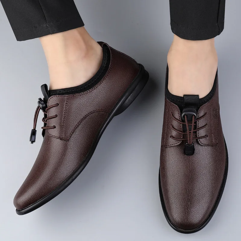 XIHAHA Men's Leather Shoes Bre - Men'S Formal Office Wear Shoes 评论和价格