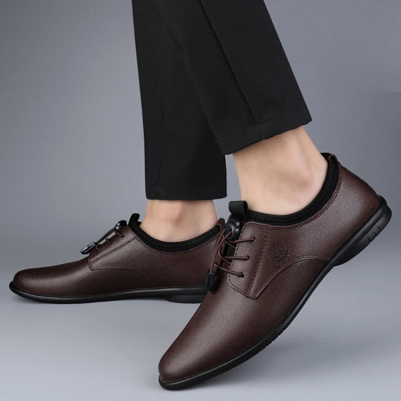 XIHAHA Men's Leather Shoes Bre - Men'S Formal Office Wear Shoes 评论和价格