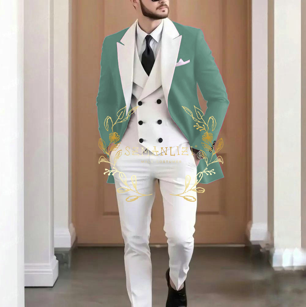 Elegant Burgundy 3-pieces Men' - Men Formal Wear Jacket 评论和价格