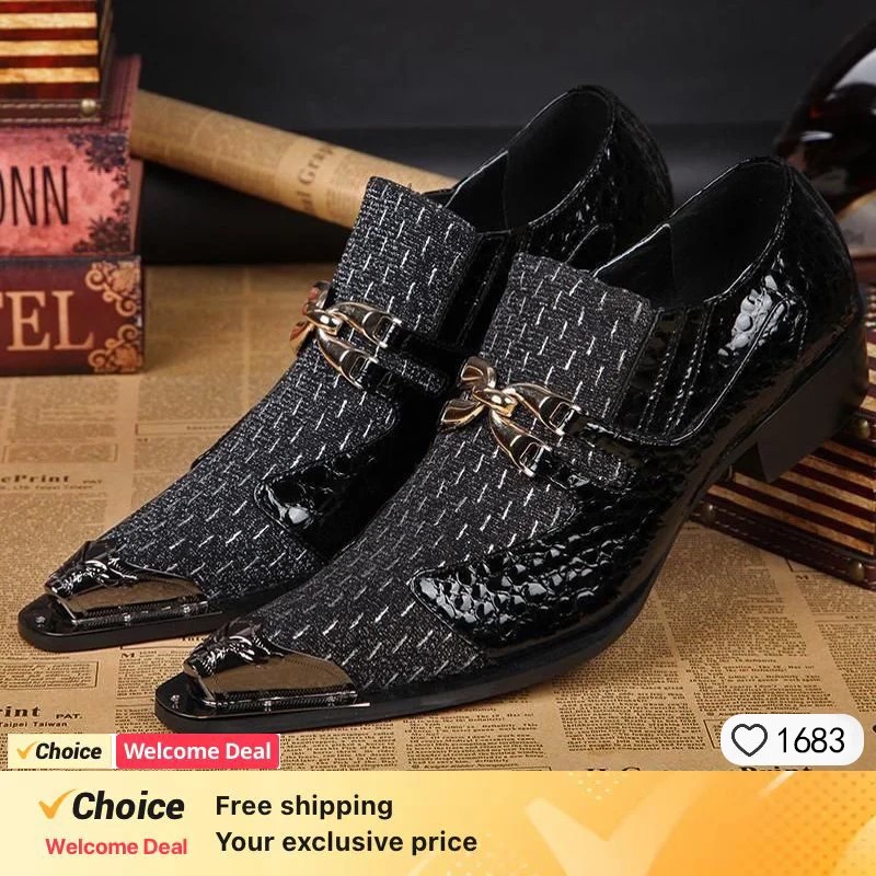 Spring and Autumn Crocodile Li - Men'S Formal Party Wear Shoes 评论和价格