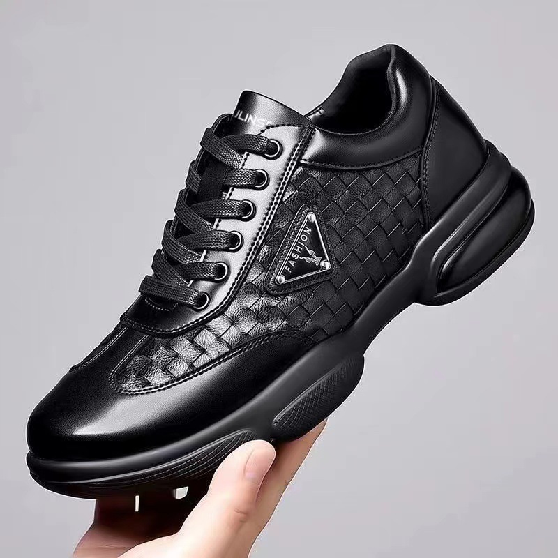New Men Leather Shoes Platform - Men Formal Wear With Sneakers 评论和价格